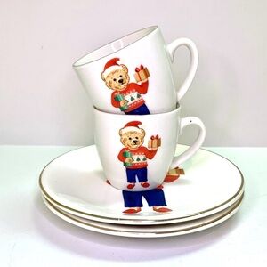 Godinger Bear Espresso Cups and Saucers